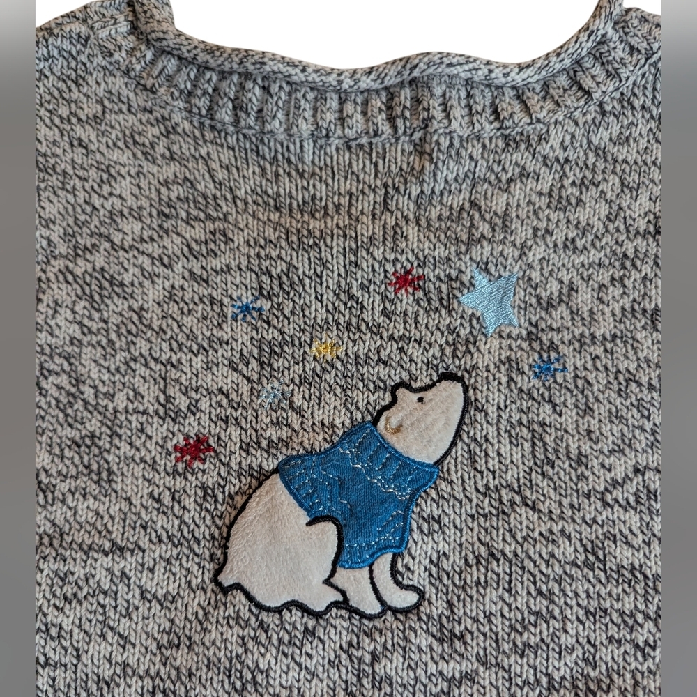 🐻❄️ Christopher & Banks Polar Bear Knit Sweater | Cozy Winter Novelty | Women’s - Picture 6 of 9